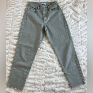 Zara light khaki high rise Z1975 straight leg jeans size 6